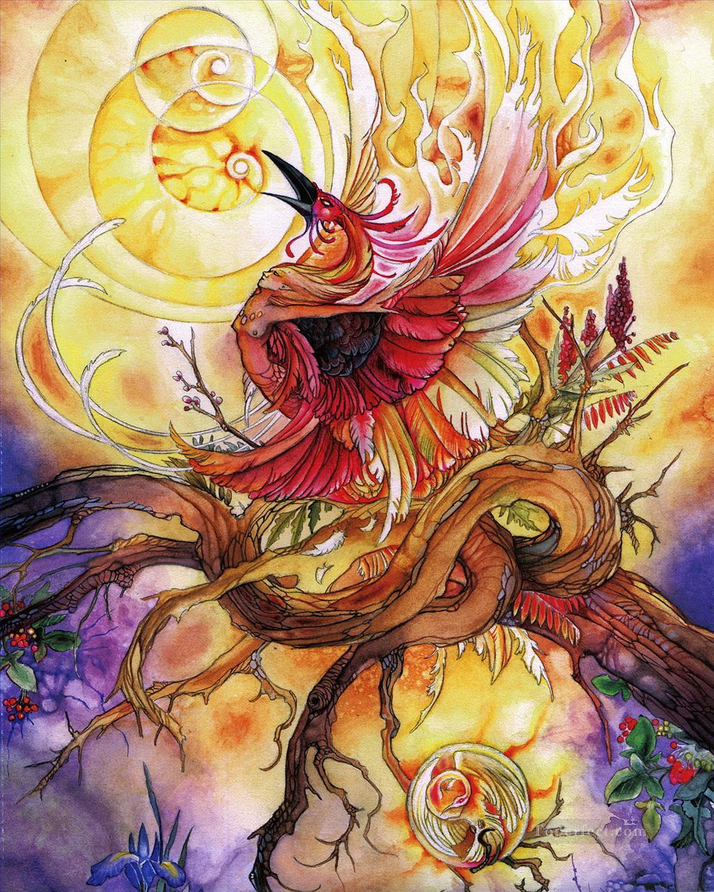 sl phoenix Fantasy Oil Paintings
